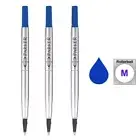 3 Pcs Parker Ink Refills 0.7 mm Medium Blue Fit Sonnet IM Urban Rollerball Pen