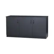 Maestro Furniture Cairo Large Wooden 3-Door Sideboard Buffet Unit Storage Cabinet Black Oak