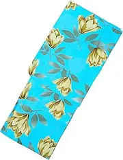 [Modern Sakura] Women's Authentic Traditional Japanese Yukata, aka Casual Kimono, Yellow Flowers in Blue, Blue, One Size