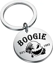 [TGBJE] Boogie Est 1993 Keychain Boogie Fan Gift Horror Movie Inspired Jewelry Halloween Party Gift Spooky Vibes Lovers Gift