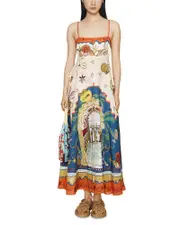 Alemais Linen Surrealist Sundress