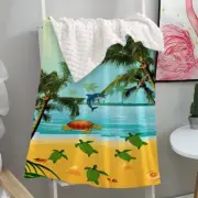 Alottagifts Turtle Beach Baby Bubble Throw Blanket Newborn Nursery Receiving