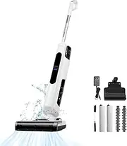 [SWEEPBIRD] Cordless Wet Dry Vacuum Cleaner for Hard Floors/Carpet, Lightweight Vacuum Cleaner Mop with Self Cleaning, Swivel Steering, LED Display & Voice Assistance, Upright Vacuum for Home