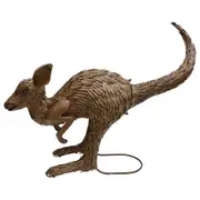 Willow & Silk Metal 76cm Rustic Hopping Kangaroo/Animal Garden Figurine/Statue