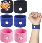 6 Pcs Travel Sickness Relief Wristbands Anti Nausea Wristbands Motion Sickness