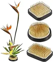 3/Set Flower Frog Japanese Ikebana Flower Arrangement Kenzan Kit, 2.4”Round Floral Frog Moribana+1.6”Square Ikebana Kenzan+2.1”x1.4”Rectangle Pin Frog