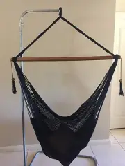 LARGE NAVY BLUE HANGING HAMMOCK HANDMADE
