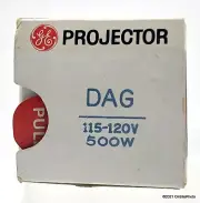 General Electric Quartzline DAG Lamp Projector Bulb 115-120V 500W NOS USA EXC