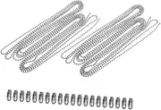 PERSELOSO 2Sets Stainless Steel Ball Chain Jewelry Making Chain for DIY Crafts Rustproof Bead Chain with Connectors for Necklace Keychain Bracelet Projects