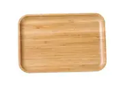 Yanco China BB-114 Bamboo 14" x 10" Rectangular Serving Tray - 12 Each