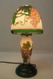 Grapes and Vines Cameo Cut Table Lamp