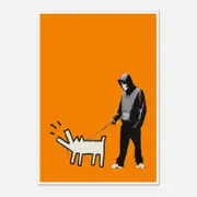 Galrie Banksy Choose Your Weapon Dark Orange Poster Print 2010 - Edgy Art Collection, Poster Only, A4 21 x 30cm (8 x 12inch)