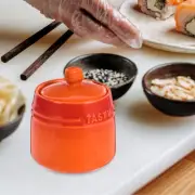 Red Sugar Bowl Ceramic Seasoning Jar Spice Container Storing Various Condiments