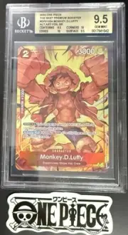BGS 9.5 One Piece OP01-024 SR* Monkey.D.Luffy Alt Art- English - PRB01 - Graded