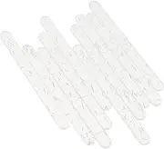 NUOBESTY 20pcs Wide Acrylic Ice Cream Sticks DIY Ice Lolly Rods Cylindrical Shape for Decorations Reusable Popsicle Sticks Random Style