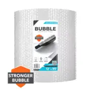 12 In. X 90 Ft. Clear Bubble Cushion Roll, Protective Packing Wrap for Shipping