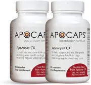 2 PACKS CX Apoptogen Formula Health for Dogs, Total 180 Capsules