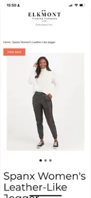 SPANX Leather Like Joggers M