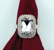 Crystal Gemstone Napkin Rings Set of 4 Napkin Holders Party Table Decors