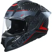 Titan Carbon Nero 06 Grey Red Full Face Helmet