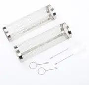 2pc BBQ Basket Round Campfire Grid Cookware