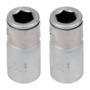 Efficient Hex Shank Converter 2PCS 14 Square Drive to 14 Hex Socket Adaptor