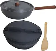Abaodam 1 Set Outdoor Detachable Fry Pan Aluminum Alloy Skillet for Camping Hiking and Picnics Healthy Nonstick Cooking Portable and Comfortable Handle for Easy Carrying