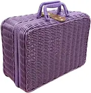 [JISADER] Travel Suitcase Storage Case for Sundries and Cosmetics, Violet S, as described