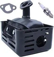 Muffler Exhaust Assembly with Exhaust Pipe Compatible with Hon*da GX160 GX200 5.5hp 6.5hp Engine Replace 18300-ZE1-900 Garden Power Tools