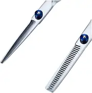 EPIGEIST 1Pair Professional Hair Styling Scissors Set Durable Hairdresser Shears with Teeth Scissor and Straight Scissor for Salon and Home Use Random Color Screw