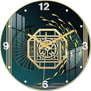 14 Inch Simple and Creative Mute Wall Clock,Crystal Porcelain Painting Wall Clock Creative Modern Minimalist Mute