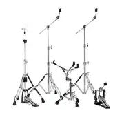 Mapex Mars CHROME Hardware Pack: 2 Boom Stands, Snare, Hi-Hat, Single Bass Pedal