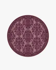 185' Round | Machine Washable Runner Rug | Kid & Pet Friendly | Indoor Rug | Bridgerton Night Of Enchantment Royal Plum Rug | Ruggable
