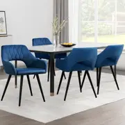 1 Set of 4 Artiss Dining Chairs Blue