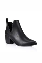 Fierce Cut Out Ankle Boots - Black Softee