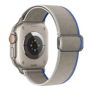 環帶尼龍調節手鍊錶帶兼容 Apple Watch Series 8 7 6 Se 4 5 Ultra IWatch 44