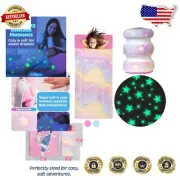 Portable Glow in The Dark Sleeping Bag for Kids - 66” x 33” with Pillow Included