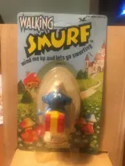 Vtg Smurfs Peyo Schleich RARE Wind-Up Walking “JOKEY” Action Figure Galoob 1982