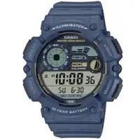在飛比找蝦皮商城優惠-【CASIO】卡西歐 10年電力月相多功能數位休閒錶-藍 W