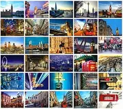 30 PCS 1 Set Postcard Souvenir Gifts Collection Postcards Set Cards Collectible Set City Postcards, London E22