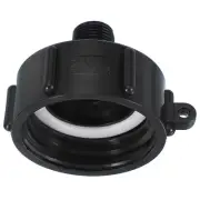 275-330 IBC Tote Hose Adapter, 1 Pcs 2-3/8" Thread x 1/2" Hose, Black