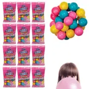 4 POUND Double Bubble Gumballs Cotton Candy Chewing Gum 1 inch Gum Balls 12 Bags