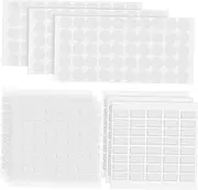 NUOBESTY 9 Sheets Double Sided Adhesive Dots Glue Tape Dual Sided Dot Double Sided Removable Stickers Picture Hangers Without Nails Glue Points Double Sided Tape Transparent