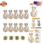 5/16'' G80 Clevis Hooks 10 Pack - Premium Forged Steel | Reliable Load Capacity