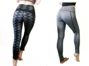 New Womens Yoga Athletic Stretch Gym Workout Compression Capri Pants S-M-XL-2XL