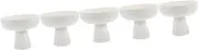 HAKIDZEL 5pcs Footed Dessert Bowls Ceramic Cups Fruit Salad Serving Bowl Sundae for Ice Cream Pudding