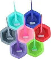 Mikinona 14pcs Hair Dye Bowl Set Hair Coloring Bowl Kit Supplies Easy to Clean Reusable for DIY Tint Mixing