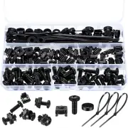 140 Pcs M6 X 16Mm Server Rack Screws and Cage Nuts, Rack Mount Screws and Cage N