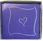 Creative Memories 7x7” Purple Triumph Album Scrap BooK Silver Heart 12 Pages New