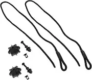 CHILDWEET 2 Sets String Trunk Partition Lanyard Hook Adjustable Flat Bungee Cords Carabiner Cords Kayak Oar Safety Rope Car Trunk Boot Straps Car Trunk Rope Bungee Cord Tie Polyester Black